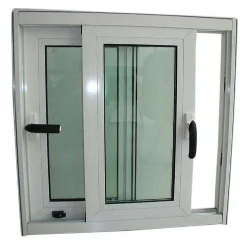 Aluminum Glass Sliding Window - 10mm Thickness, Polished White Finish, Fiberglass Screen Netting for Home Use, Durable and Lightweight Design