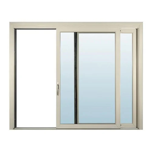 Aluminum Sliding Window - 4x5 Feet | Polished Finish, White Color, Durable Fiberglass Screen