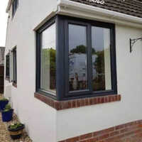 Aluminium Corner Window - Aluminum, 4.5 X 3.5 Feet, Elegant Black | Polished Finish, Durable Fiberglass Screen Netting