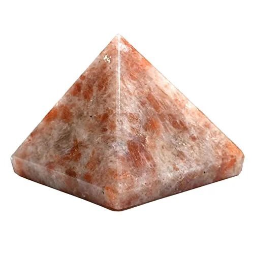 Orange Sunstone Pyramid - Hardness: High