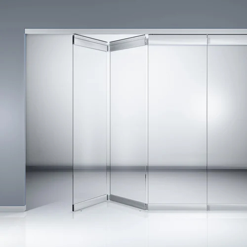 Sliding Folding Glass Partition - Color: Transparent