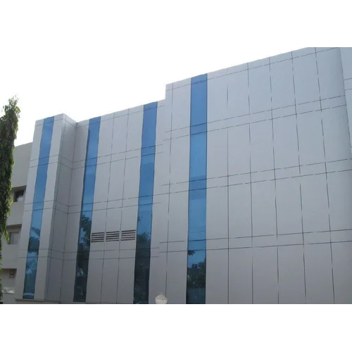 Aluminum ACP Cladding Service - 4mm Thickness, 1220mm Width, 2440mm Length | Silver Powder Coated Finish, Lightweight 10kg/sqm