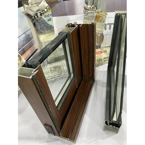 Slimline Aluminium Window - Color: Brown