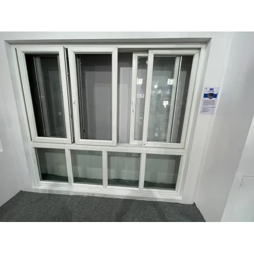 White Upvc Sliding Window - Material: Aluminum