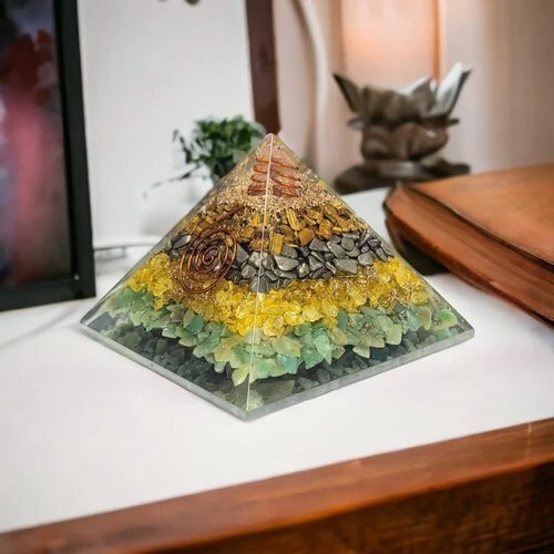 New Orgonite Money Magnet Healing Pyramid - Color: Transparent