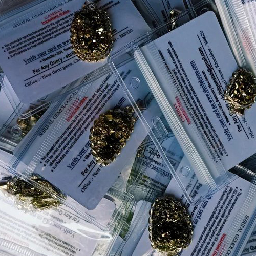 Natural Peru Pyrite Cluster AAA Quality - High Grade Material, Standard Size, Golden Color | Enhancing Self-Confidence & Vitality