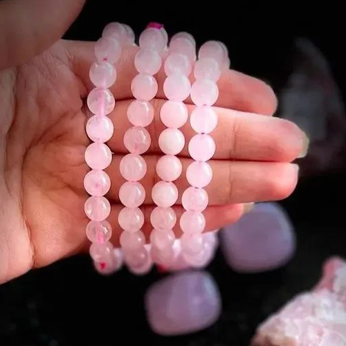 Rose Quartz Healing Barcelet - Color: Pink