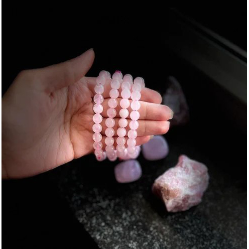 Rose Quartz Healing Bracelet - High Hardness Round Pink Stones | Emotional Soothing Style Statement Unisex Accessory For All Occasions