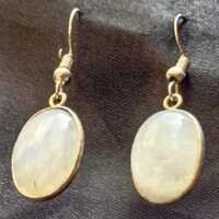 White Moonstone Earring