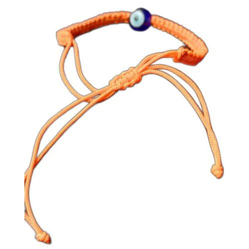 Evil Eye Bracelet - High-quality Nylon, Standard Size | Bright Orange Color, Lightweight 40 Grams, Stylish Accessory For Any Occasion