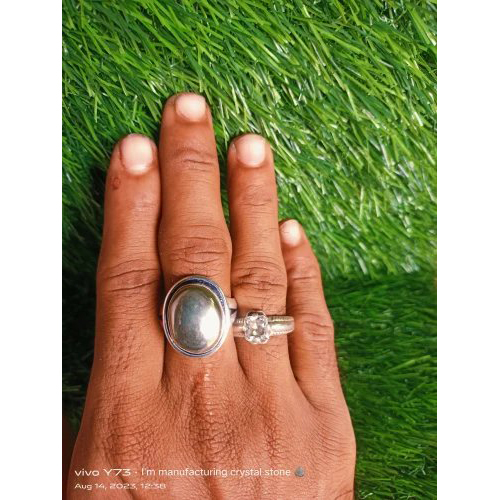 Pyrite Ring - Artificial Stone Type: Solid Surface