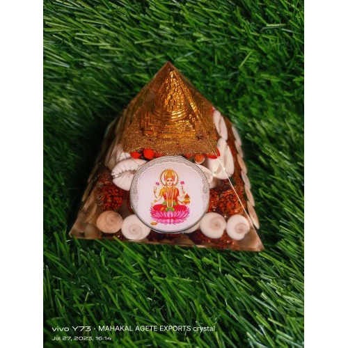 New Sree Yantra Chanothi Copr Cowdi Rudraksh Gomti Chakra Lakshmi Mata Logo Orgonite Piramind - Artificial Stone Type: Crystallized Glass Stone