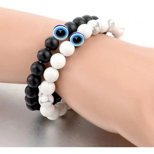 Evil Eye Bracelet For Women Stylish Couple Love Bracelet For GirlsWomenBoysMen, Stainless Steel