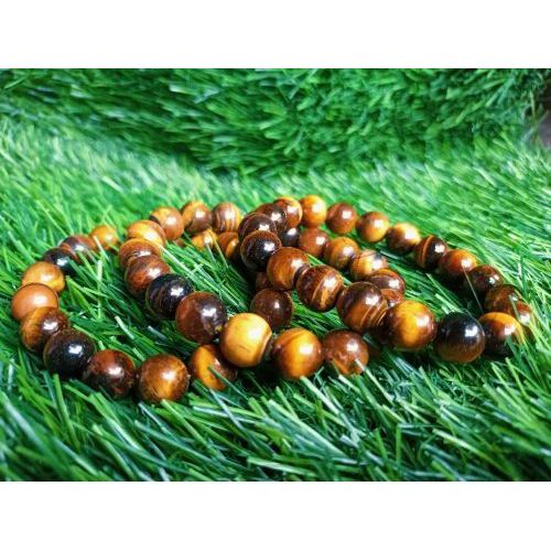 Tiger Eye 10Mm Bracelet Super Quality - Color: Brown