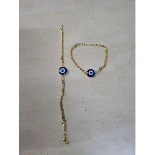 Evil Eye Bracelet Golden Chain - Hardness: High