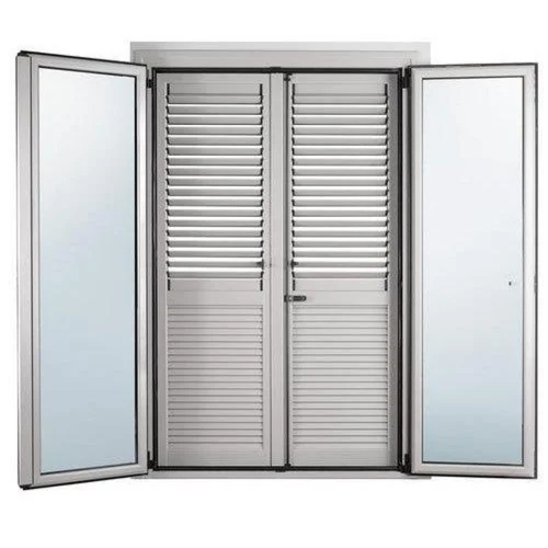 Lower Aluminium Hinged Window - Color: White