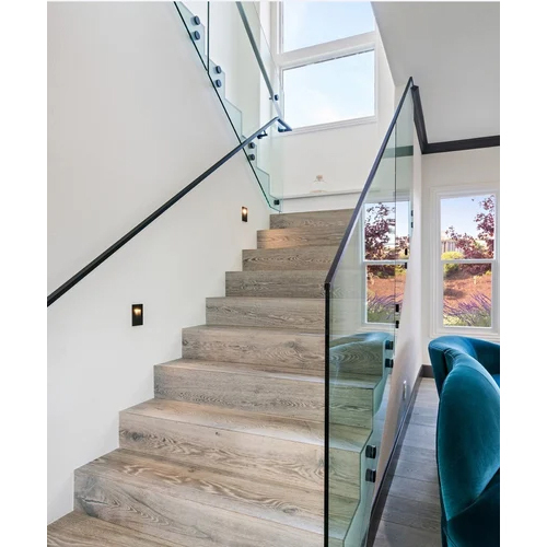 Stairs Glass Railing - Color: Transparent