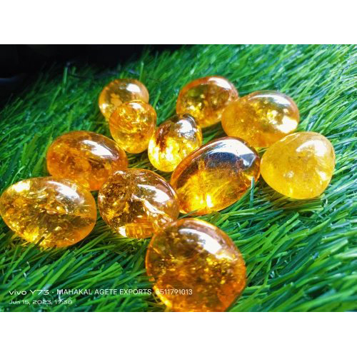 Citrine tumbals super quality