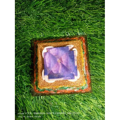 Crystal Orgonite Pyramid - Size: Standard