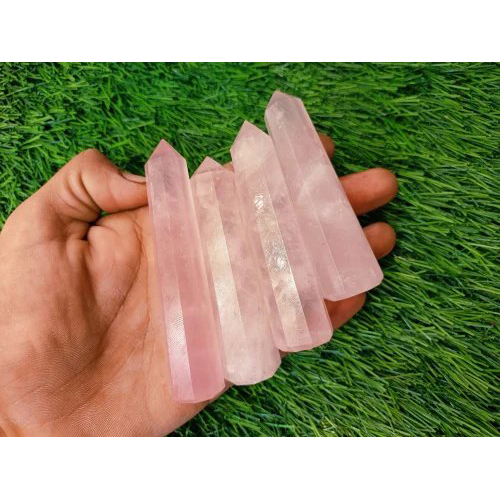 Rose Quartz Wand Pencil Size 34 Inch Super Qualit