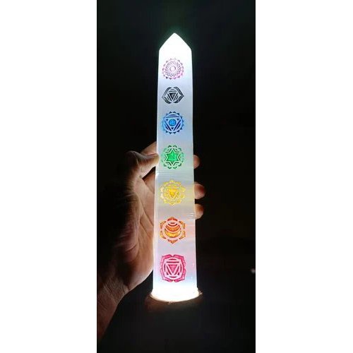 Selenite Lamp - Size: Standard