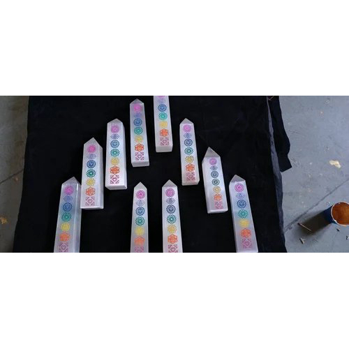 Selenite Lamp - Size: Standard