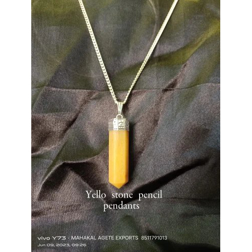 Gemstone Pencil Pendants Mix Stone Which Chain - Size: Standard