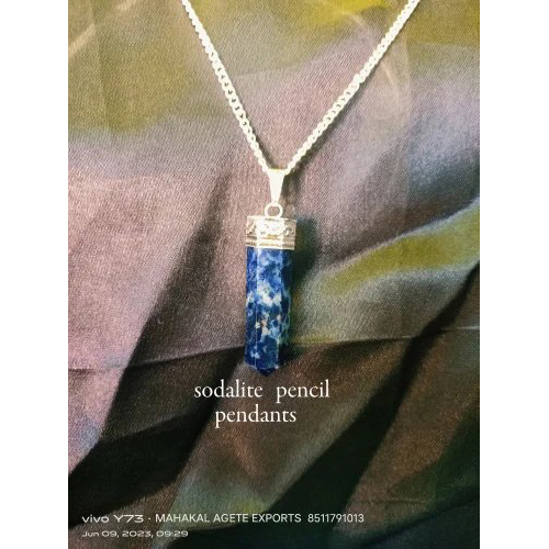 Gemstone pencil pendants mix stone which chain