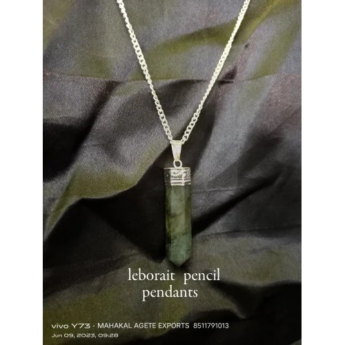 Gemstone pencil pendants mix stone which chain