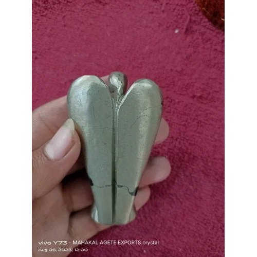 Pyrite Angel Money Magnet Healing Stone 3 Inch - Artificial Stone Type: Solid Surface