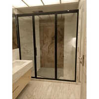 Customized Glass Shower Enclosure - Glass Material, Tailored Sizes, Sliding Door Style, Rectangular Shape | Elegant Design For Luxurious Bathrooms