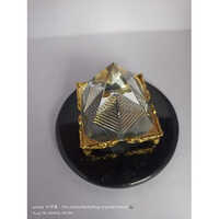 Crystal Pyramid Gold Stand - Moisture-proof, Rust-proof | Elegant Gold Finish, Easy To Clean, Intricate Detailing