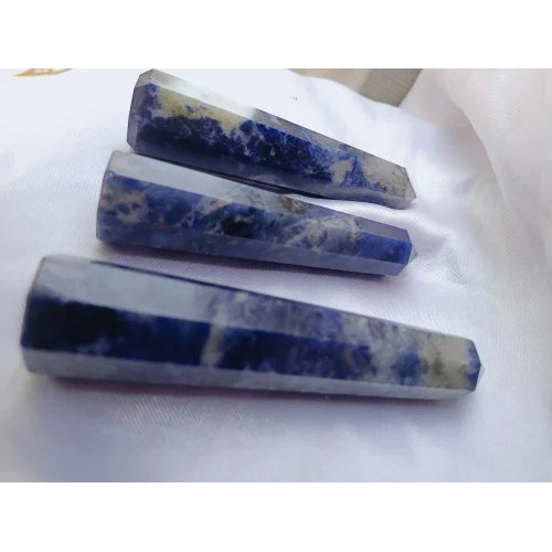 Healing Sodalite Wand - 34 Inch, Expertly Carved Crystal For Inner Peace And Emotional Balance