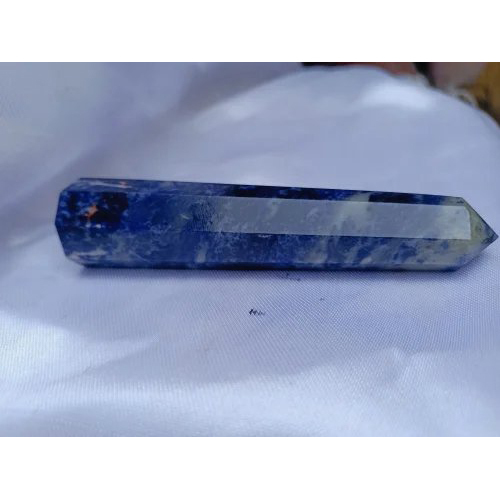 Healing Sodalite Wand - 34 Inch, Expertly Carved Crystal For Inner Peace And Emotional Balance