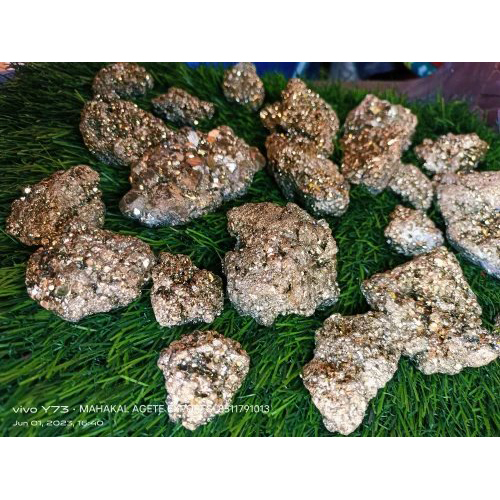 Natural Peru Pyrite Cluster Aaa Quality - Size: Standard