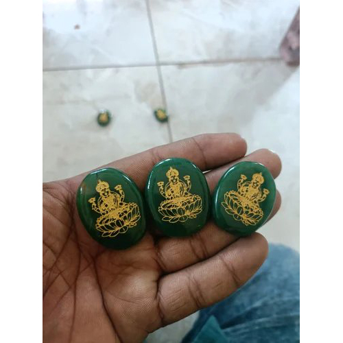 Green Zed Zibu Coins - Gemstone Material, Convenient Size, Luxurious Gold Coating, Green Color, Eco-friendly, Hygienic, Moisture-proof