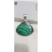 Aaa Malachite Pendants And Rings - Polished Sea Green Cut-to-size Natural Stone | Unique Standard Size For Everyday Elegance