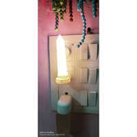 Selenite Night Lamp - High-quality Crystal, Standard Size, Pure White, Pyramid Shape - Modern Design For Serene Ambiance