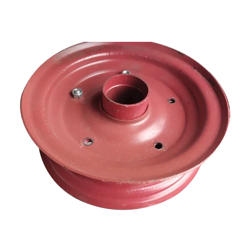 Metal Trolley Wheel - Color: Red