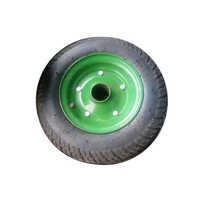 Construction Trolley Wheel - Color: Green And Black