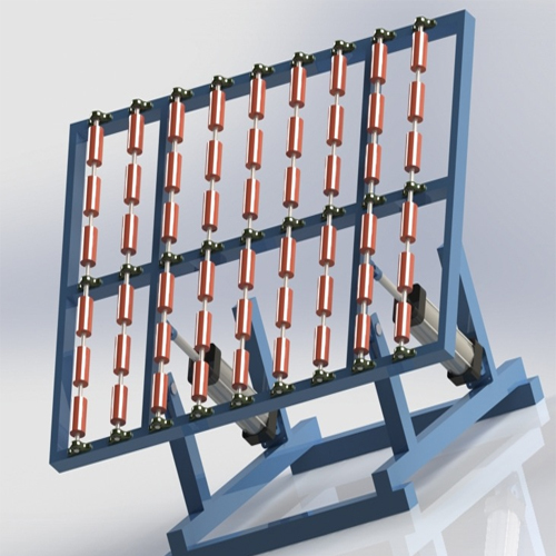 Pneumatic Hydraulic Trolley - Color: Blue Paint Coated