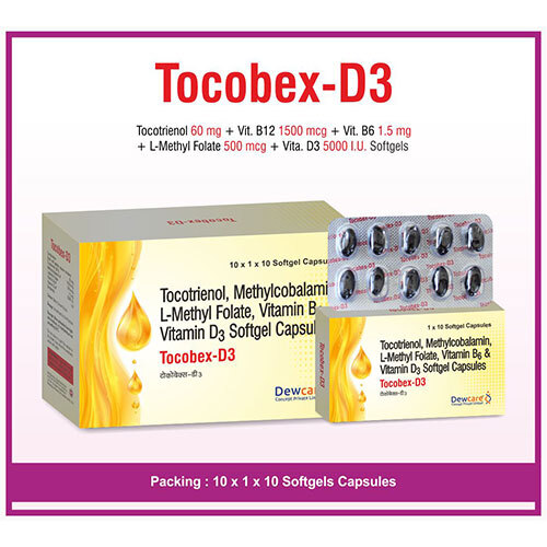 Tocobex-d3 Softgel Capsules - Drug Type: General Medicines