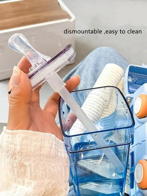 Bus Water Bottle For Kids With Strap, Sipper, & Straw - Color: Multi