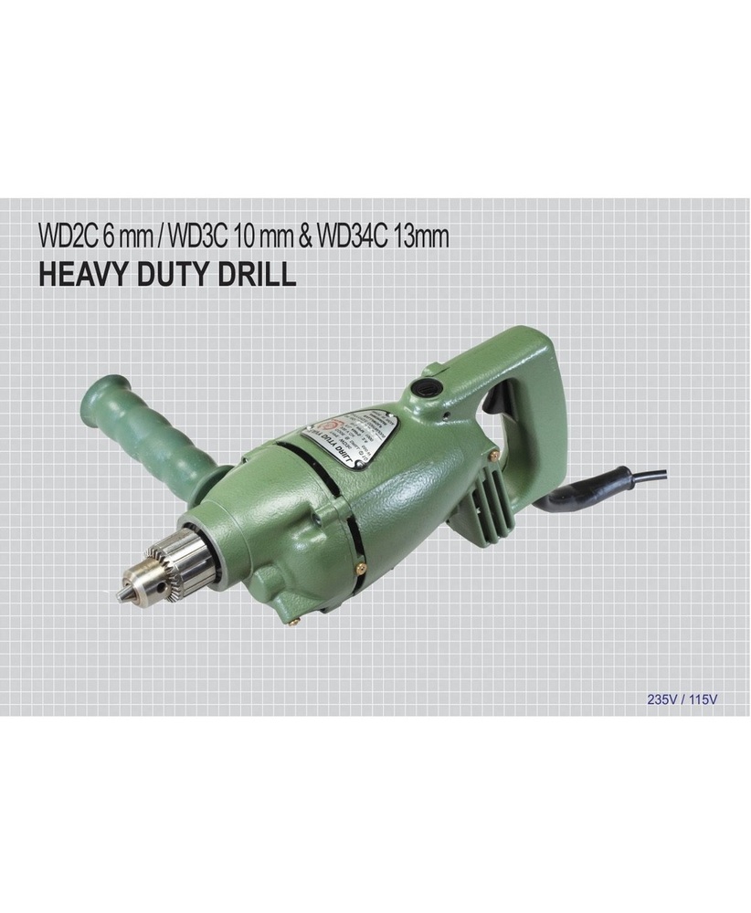 Ralli Wolf Heavy Duty Drill (WD2C 6mm,WD3C 10mm, WD34C 13mm)