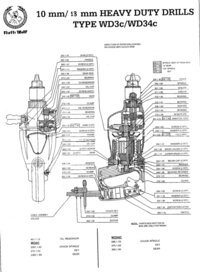 Ralli Wolf Heavy Duty Drill (WD2C 6mm,WD3C 10mm, WD34C 13mm)