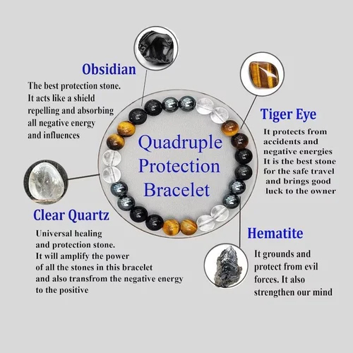 Four way protection 8mm bracelet