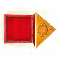 Wish Pyramid Reiki Pyramid - 4 Inch | Antibacterial, Eco-friendly, Red & Cream Color, Promotes Healing And Positive Energy