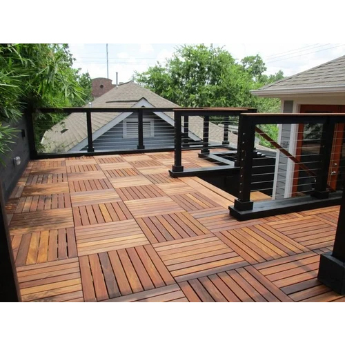 Akashi Ipewood Deck Tile - Color: Brown