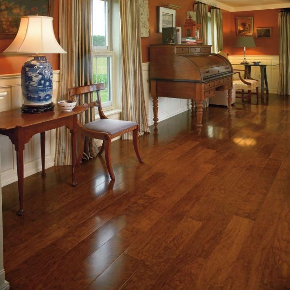 Traditional Cherry Engineered Flooring - 150mm X 15mm, Real Cherry Wood Veneer With Natural Anti-slip Surface Treatment, Timeless Elegance And Enhanced Stability