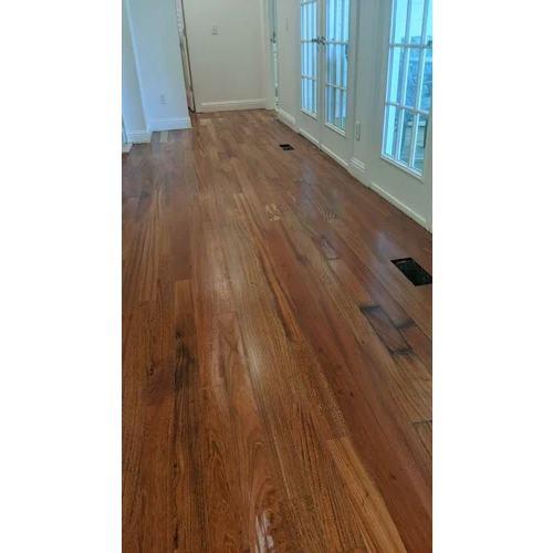 Teak Solid Wood Flooring Thick 18 Mm - Color: Dark Brown